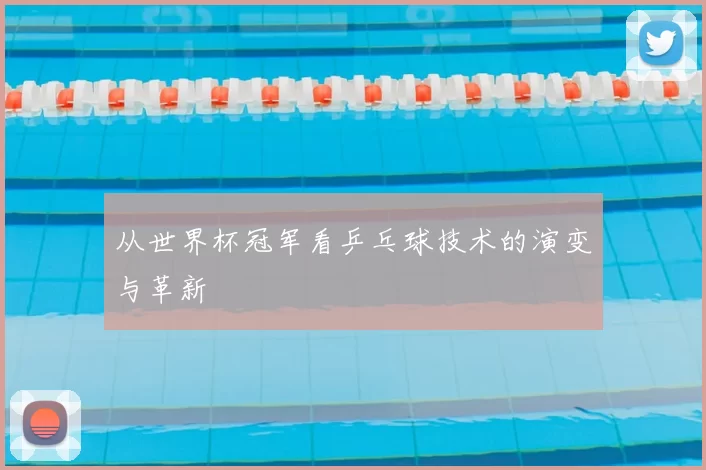 从世界杯冠军看乒乓球技术的演变与革新