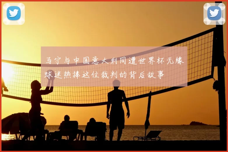 马宁与中国意大利同遭世界杯无缘球迷热捧这位裁判的背后故事